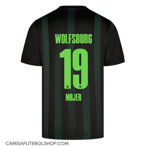 Camisa de time de futebol Wolfsburg Lovro Majer #19 Replicas 2º Equipamento 2024-25 Manga Curta